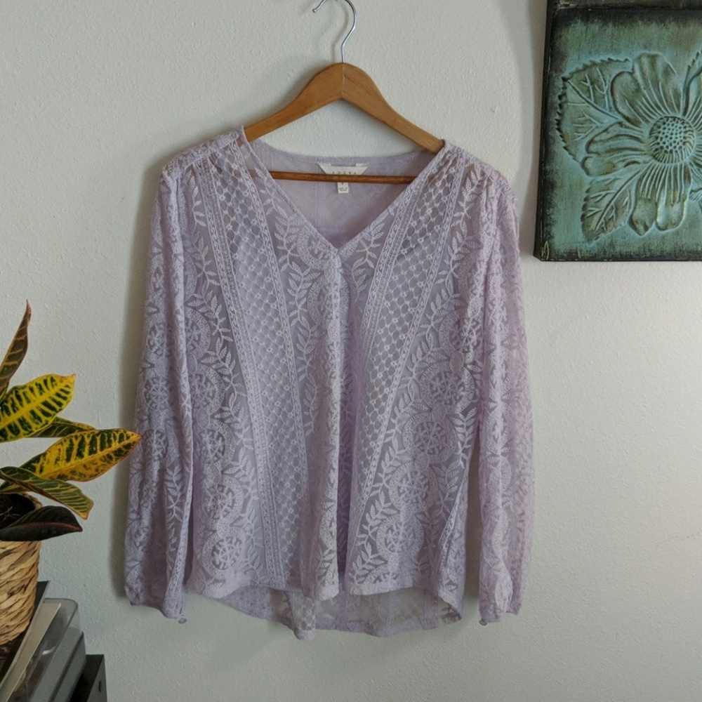 Adiva S Lavendar Lace Top